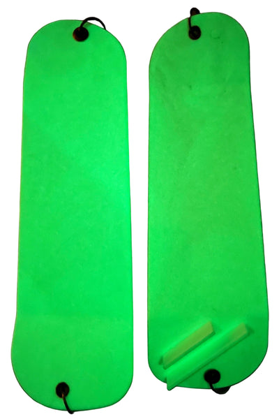 8” Glow Green Flasher Blank